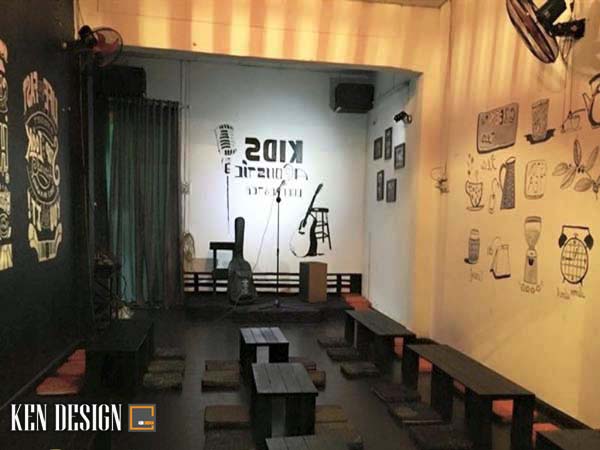 thiết kế nội thất quán cafe